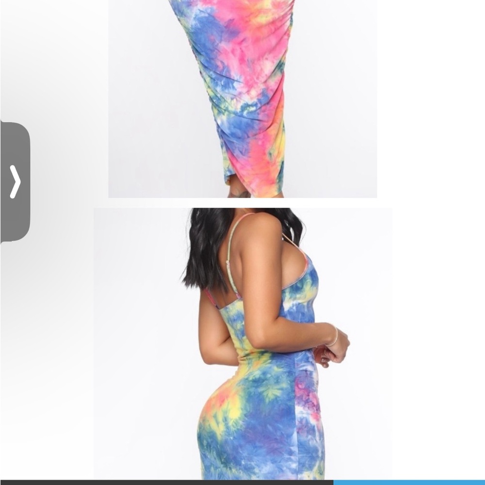 Tie-Dye Maxi Dress Sheer Mesh Swimsuit Coverup Size XL Stretchy Long Sleeves - Picture 7 of 13